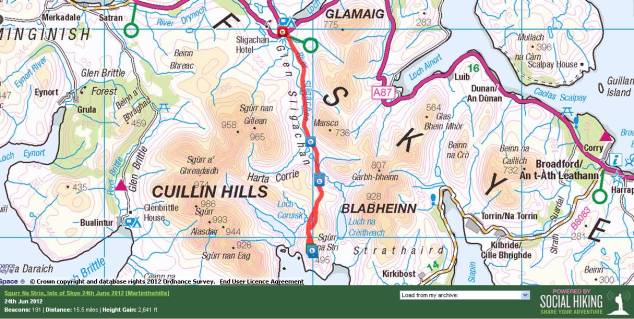 Click on the map to link to Social Hiking interactive route