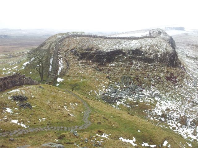 Looking down over Sycamore Gap 20130210_114058