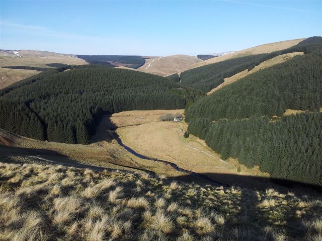 Fairhaugh below, the route goes far left to top middle 20130217_132616