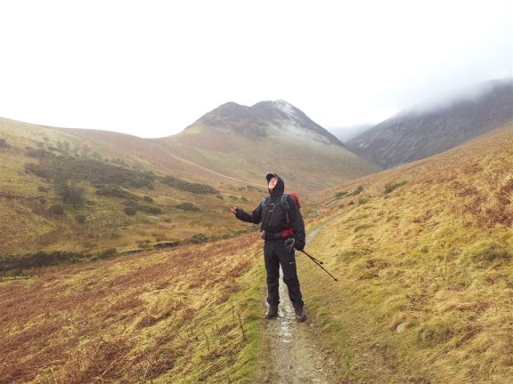 Ard Crags ahead, still raining Ard Crags ahead, still raining