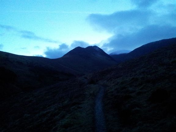Last look back to Ard Crags at 6.50pm Last look back to Ard Crags at 6.50pm