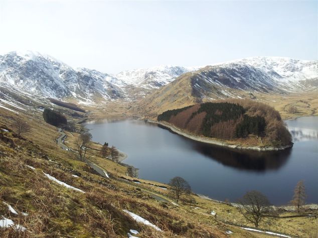 Back to the starting point at the top of the valley, views to Harter Fell, Ill Bell & High Street Back to the starting point at the top of the valley, views to Harter Fell, Ill Bell & High Street