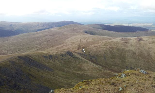 From above Foule Crag NE over Bowscale Fell centre, (Carrock Fell above) - 7.30pm
