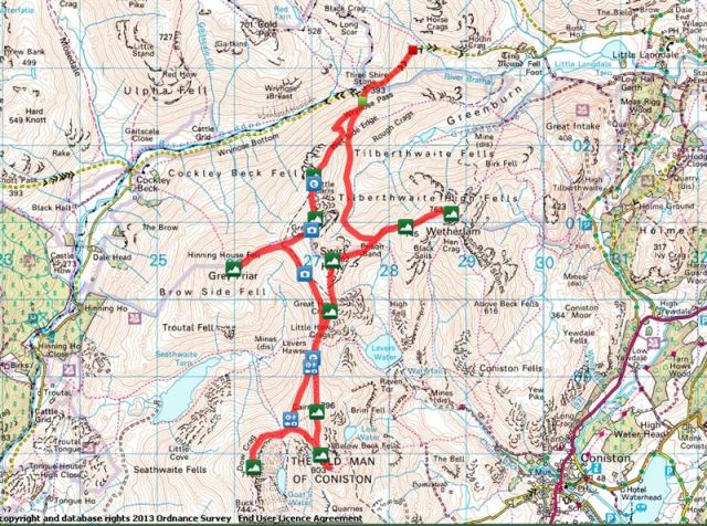 Coniston Route Map