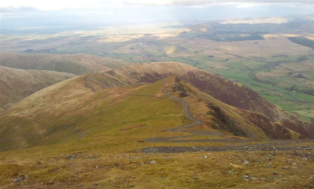 Descent east down Scales Fell - 8.55pm