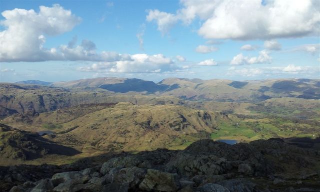 View From Wetherlam to Helvellyn & Fairfield - 5.30pm