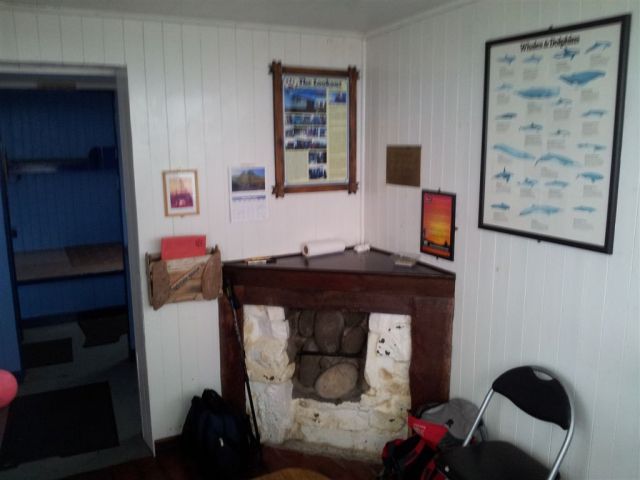 Inside the Lookout, bit blurry, not many places have a Whale & Dolphin wallchart