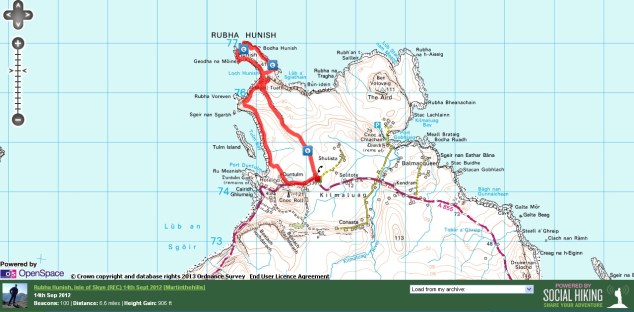 Rubha Hunish Route Map