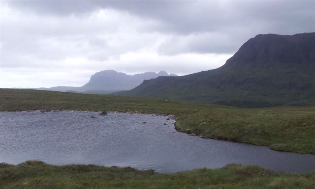 20 mins after leaving the car, first ever fully clear view of enigmatic Suilven