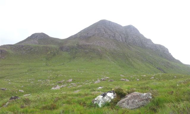 Cul Beag, the route goes straight up to the dip, doesn't seem far