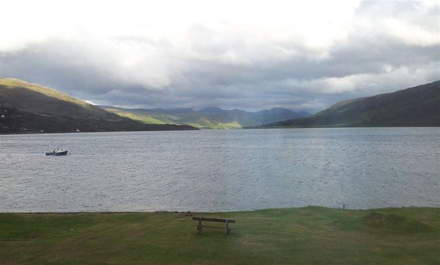 Guesthouse window view Thursday evening 7.30pm