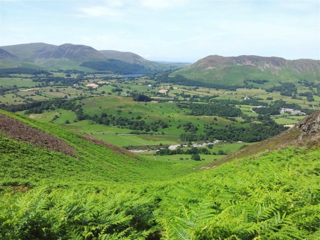 Looking back over the ascent route, Melbreak, Loweswater & Low Fell
