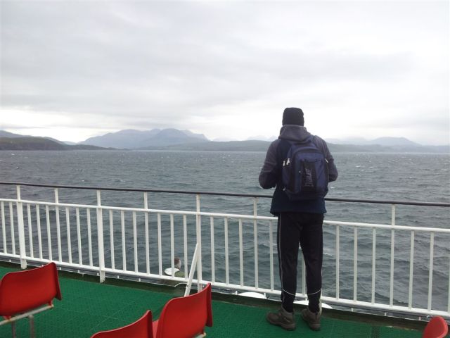 An Teallach from the Stornoway ferry the previous day An Teallach from out to sea