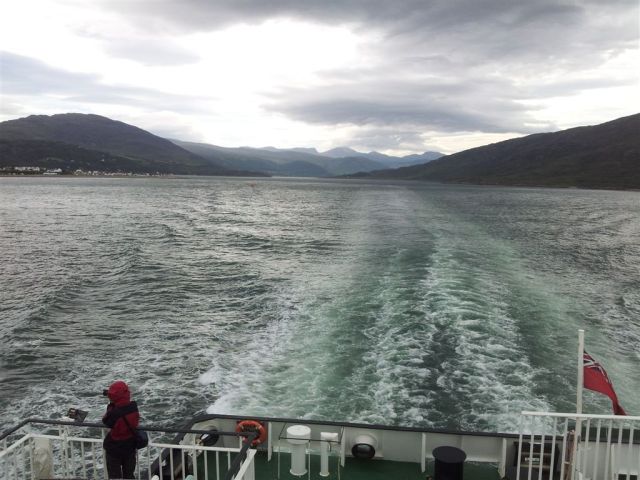 Great Ferry view back to Ullapool & mountains