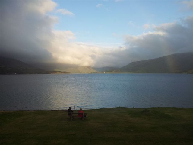 That evening outside our Ullapool Guest House