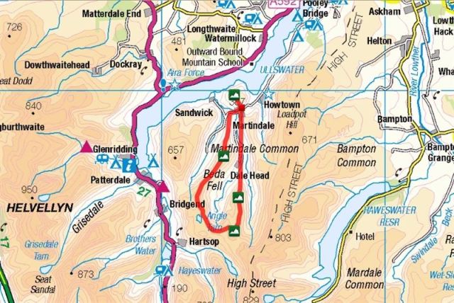 Beda Fell, Rest Dodd, The Nab & Hallin Fell Route