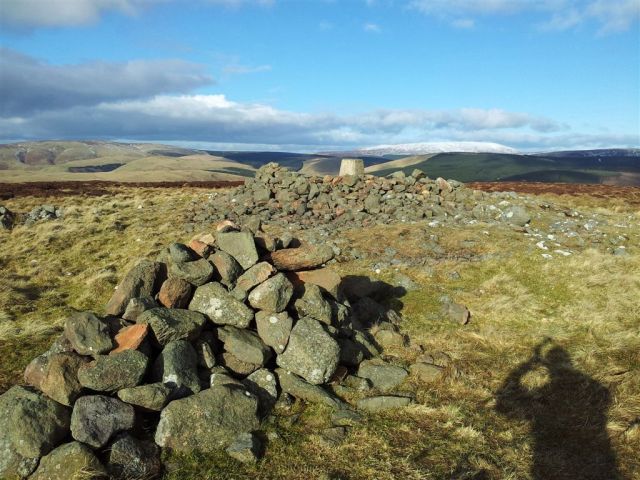 Shillhope Law view & cairns Shillhope Law view & cairns