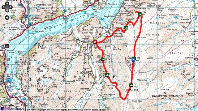 Bonscale & Arthurs Pike, Loadpot Hill, Wether Hill & Pikewassa Route