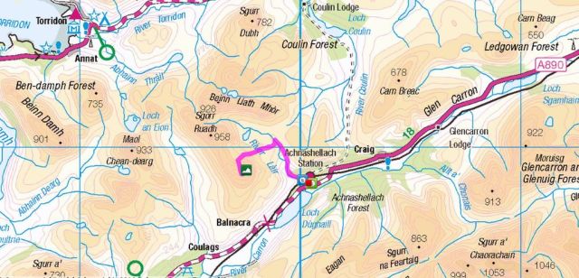 Fuar Tholl route from Achnashellach