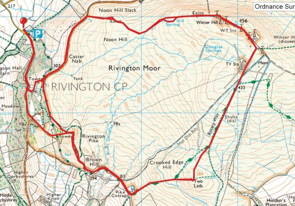 Winter Hill and Rivington Pike twice route 3