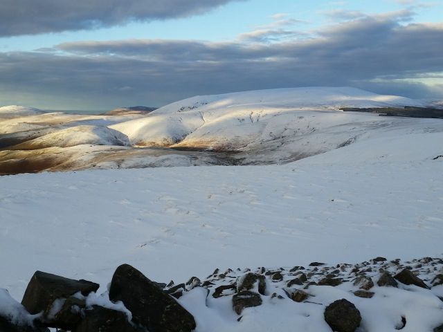 Wintry Windy Gyle walk March 2016_14