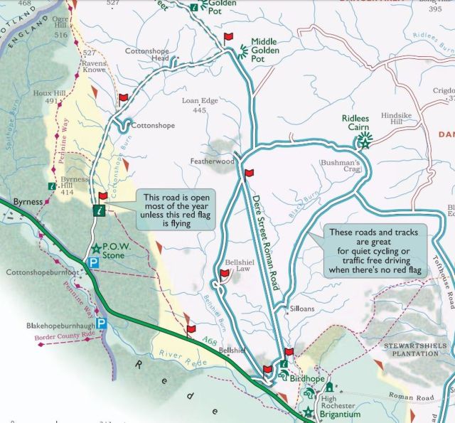 Dere St access to Coquet Valley Cheviots